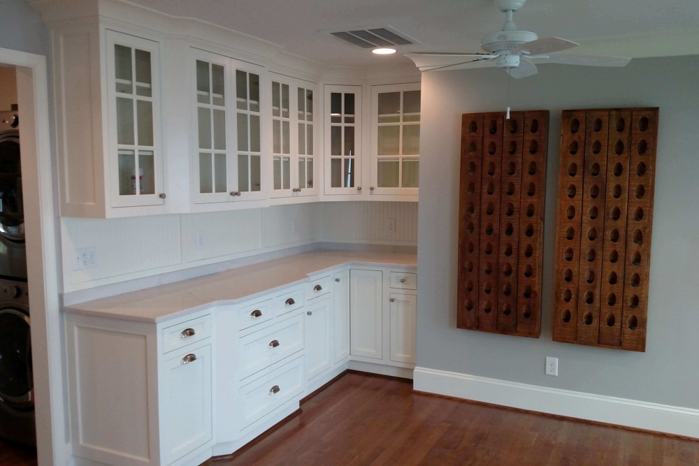 Cabinets and wine bottle holder