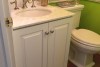 Small vanity with toilet